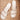 PRECIOUS Off White Pearl Low Heel Block Heels 6