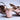 bold rose gold block heels party wear in white background heel shot