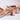 close up of ELEGANT Rose Gold Block Heels buckle shot