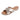gold criss-cross open toe flats for women single pair