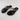 Plush Black Pyramid Stud Flat Slides