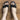 Black Flower Bunch Embroidery Flats