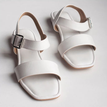 CALM White Flat Sandal 1