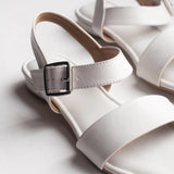 CALM White Flat Sandal 2