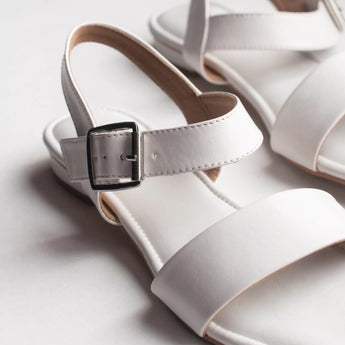 CALM White Flat Sandal 2