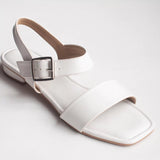 CALM White Flat Sandal 3