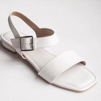 CALM White Flat Sandal 3