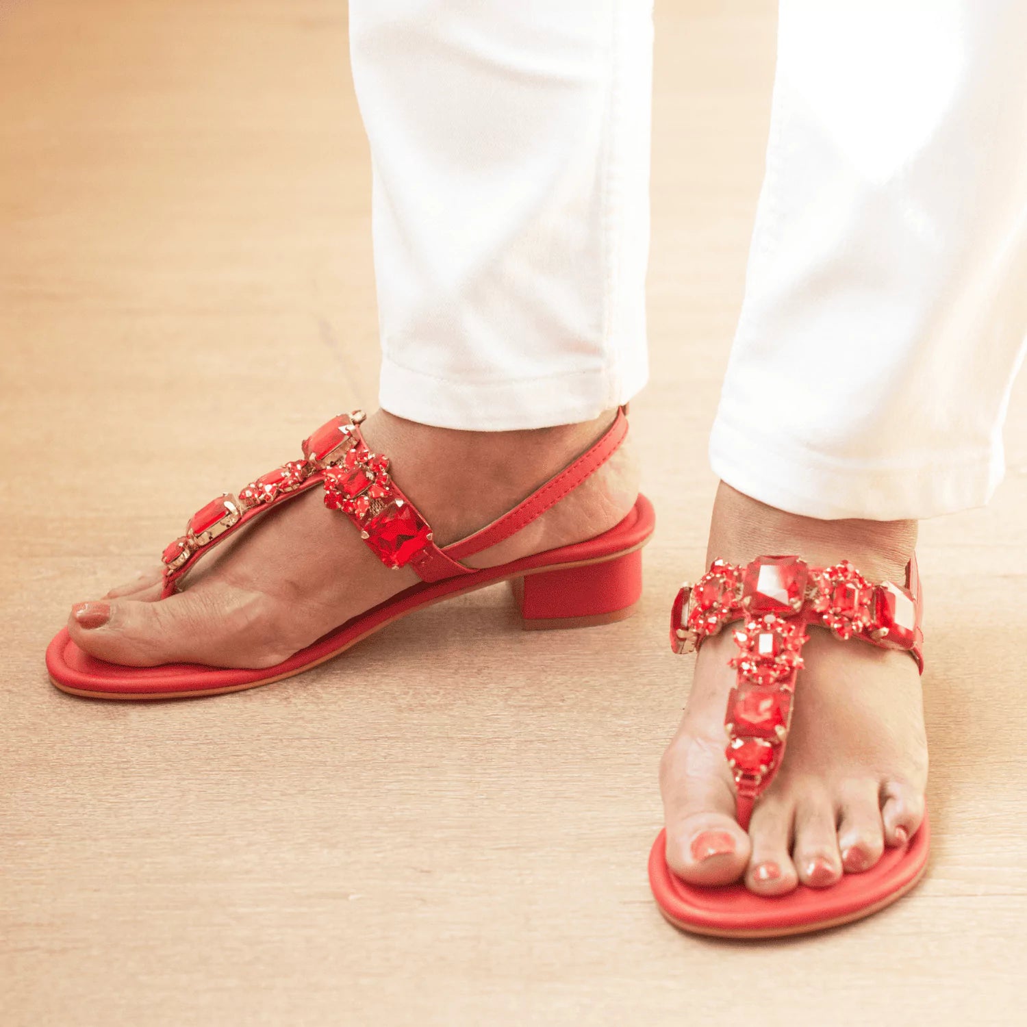 Ruby Silver Rhinestone Prom Shoes Sparkly Low Heels