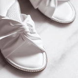 SASSY Twisted White Slides 4
