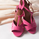 STRONG Pink Block Heels 2