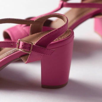 STRONG Pink Block Heels 4