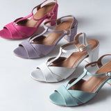 STRONG Pink Block Heels 5