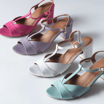 STRONG Pink Block Heels 5