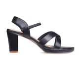 diva black platform block heels side shot