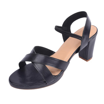 diva black platform block heels single pair