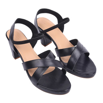 diva black platform block heels top shot