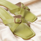 fearless lime green buckle slides side shot