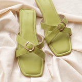 fearless lime green buckle slides top shot