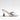 ALLURE Silver Pointed Toe Kitten Heels
