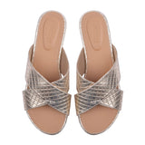 gold-criss-cross open toe flats for women top shot