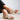 gold criss-cross open toe flats for women